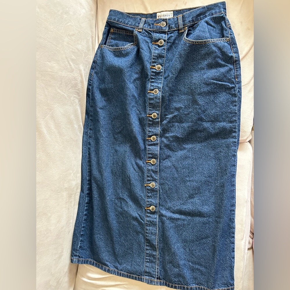 Jean Midi skirt